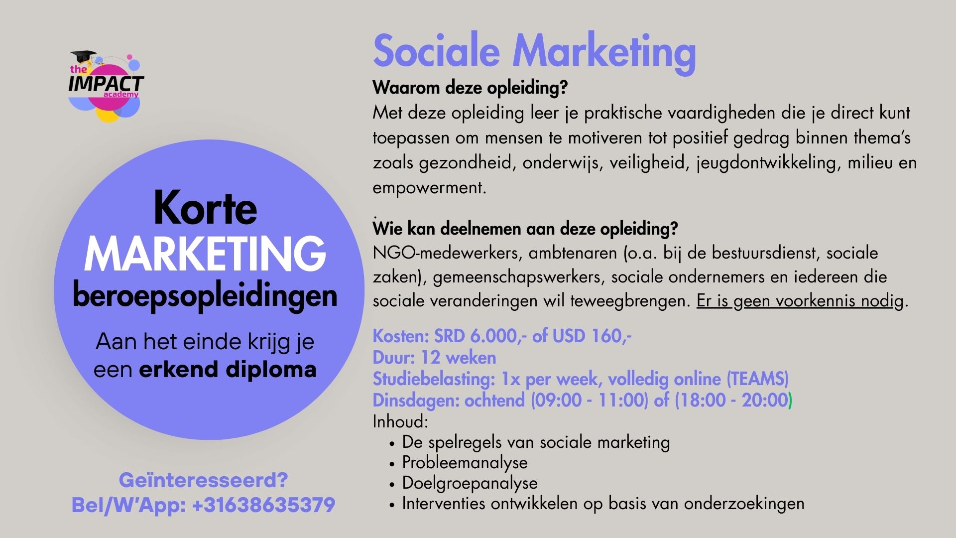 Opleiding Sociale Marketing